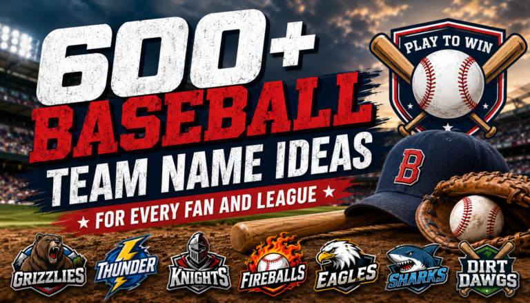 600+ Baseball Team Name Ideas for Every Fan and League