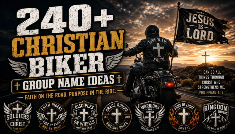 240+ Christian Biker Group Name Ideas