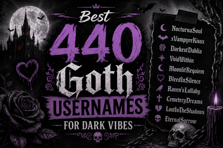 Best 440 Goth Usernames for Dark Vibes