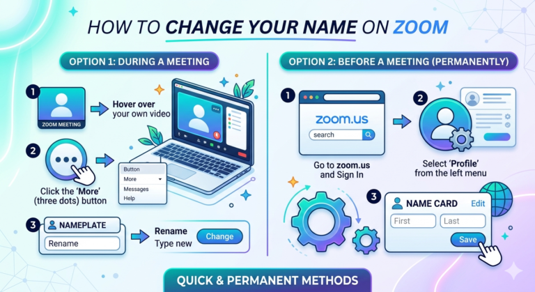 How to change name on zoom