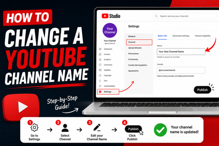 How to change a YouTube channel name