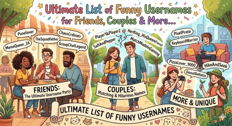 Ultimate List of Funny Usernames for Friends, Couples & More