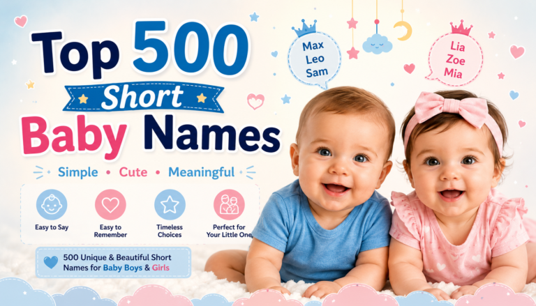 Top 500 Short Baby Names