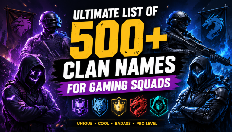 Ultimate List of 500+ Clan Names for Gaming Squads