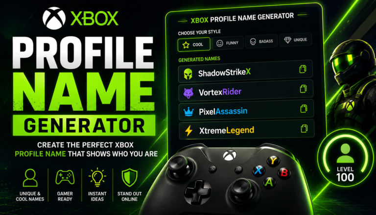 Xbox Profile Name Generator